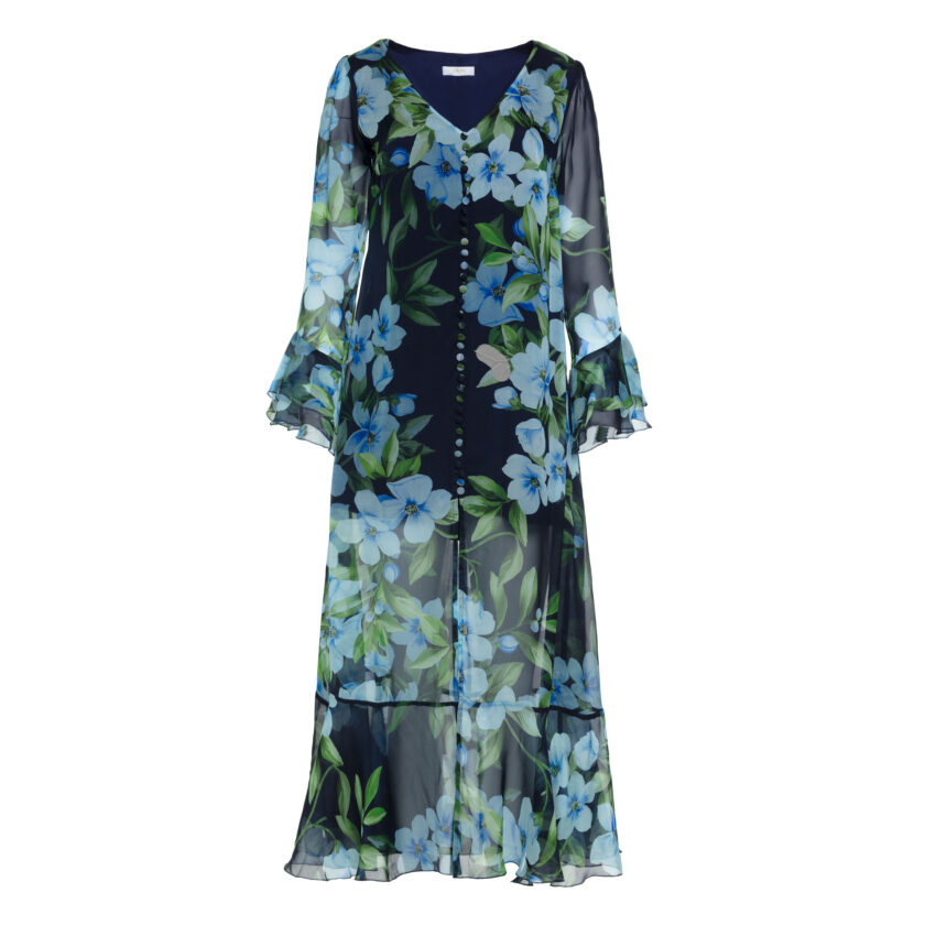 Blue silk dress ZIIAS