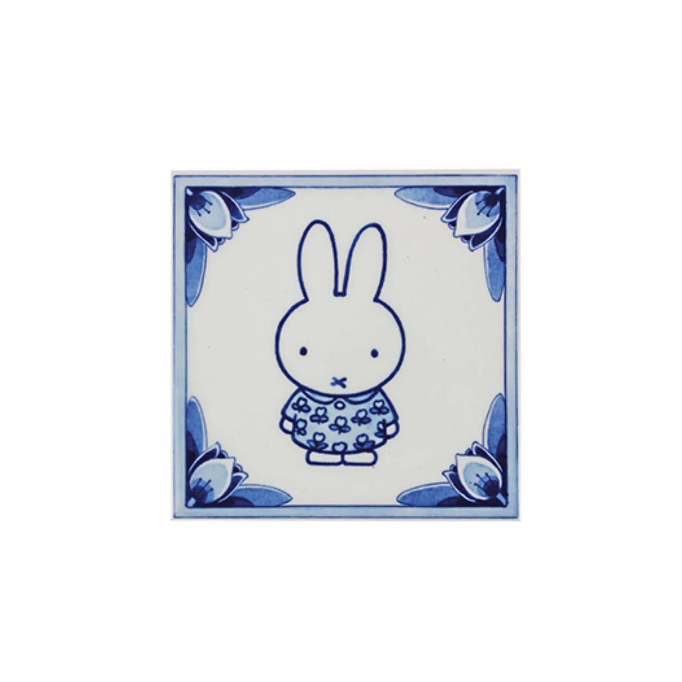 Tile Miffy Tulips Delft Blue Delft Blue by Royal Delft zillymonkey