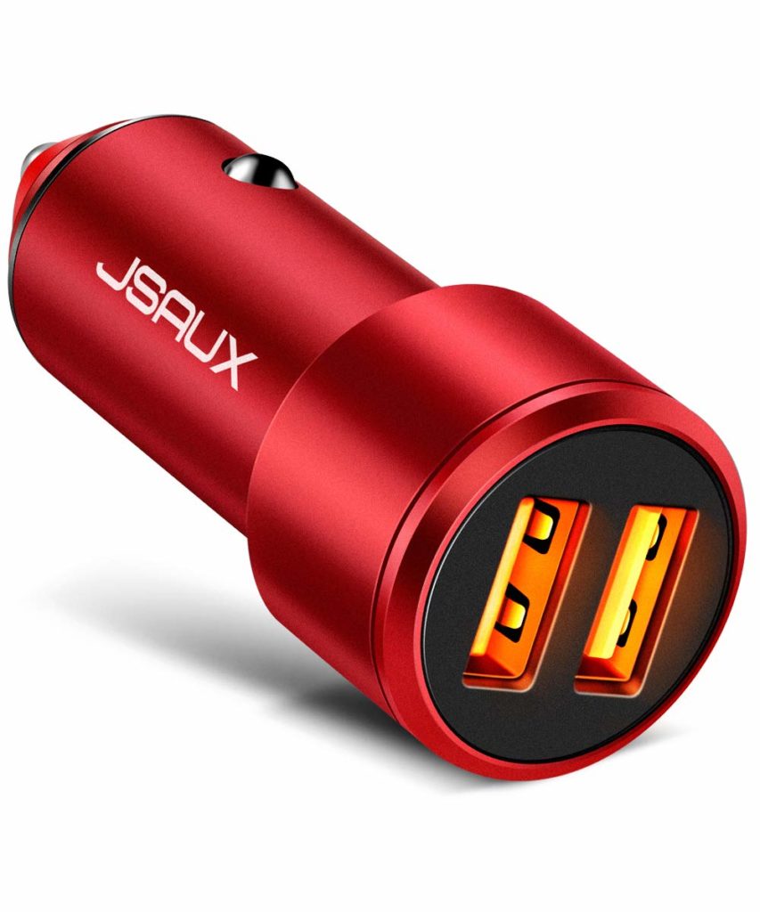 Car Charger, JSAUX Quick Charge 3.0 3A Dual USB Ports 36W Fast Car