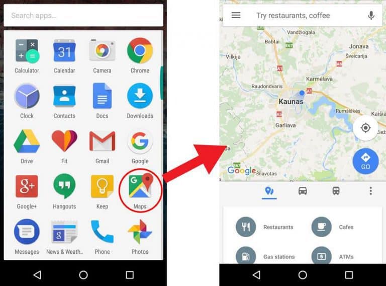 Kaip naudotis Google Maps navigacija telefone be ZinauKaip.lt