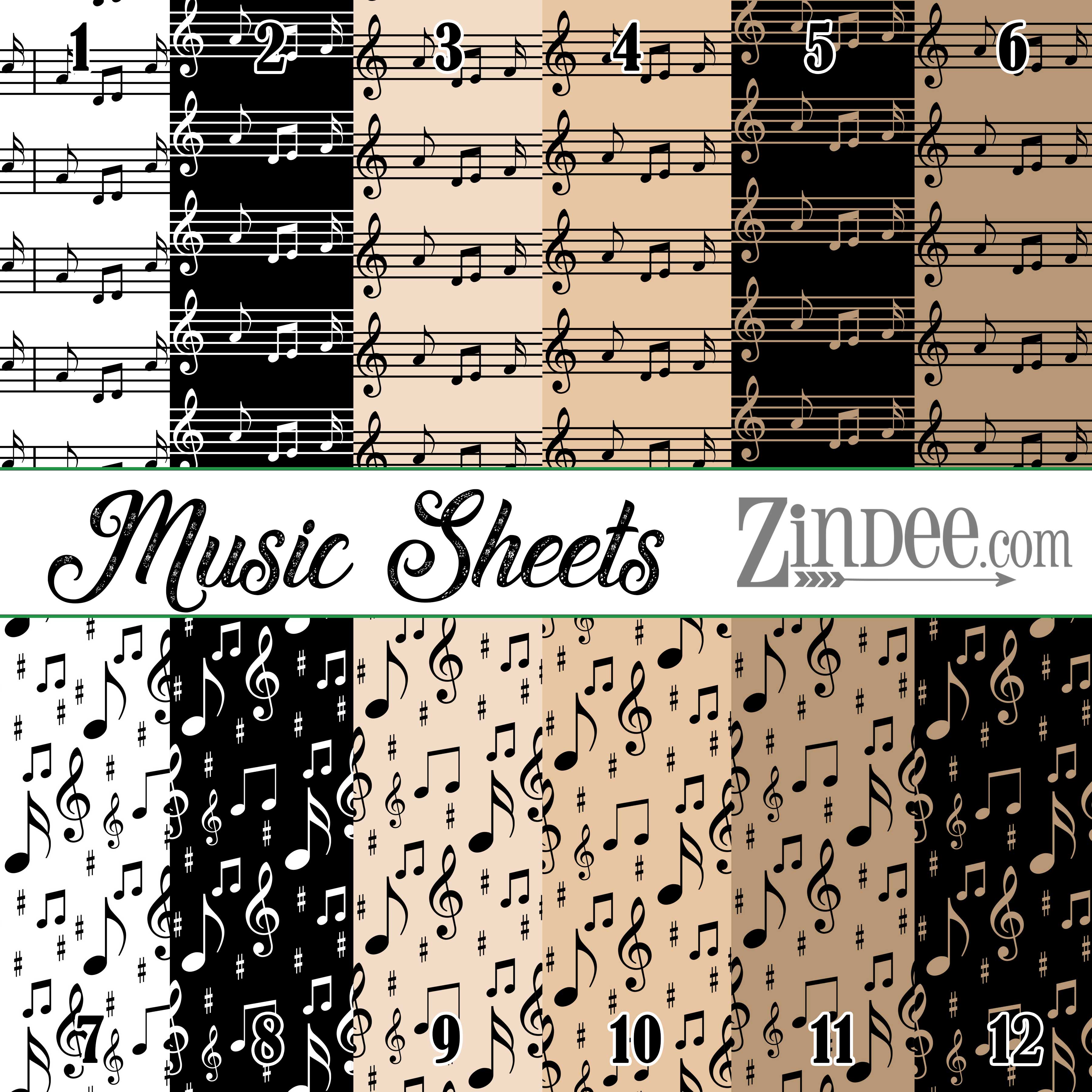 Music Sheets Zindee Studios