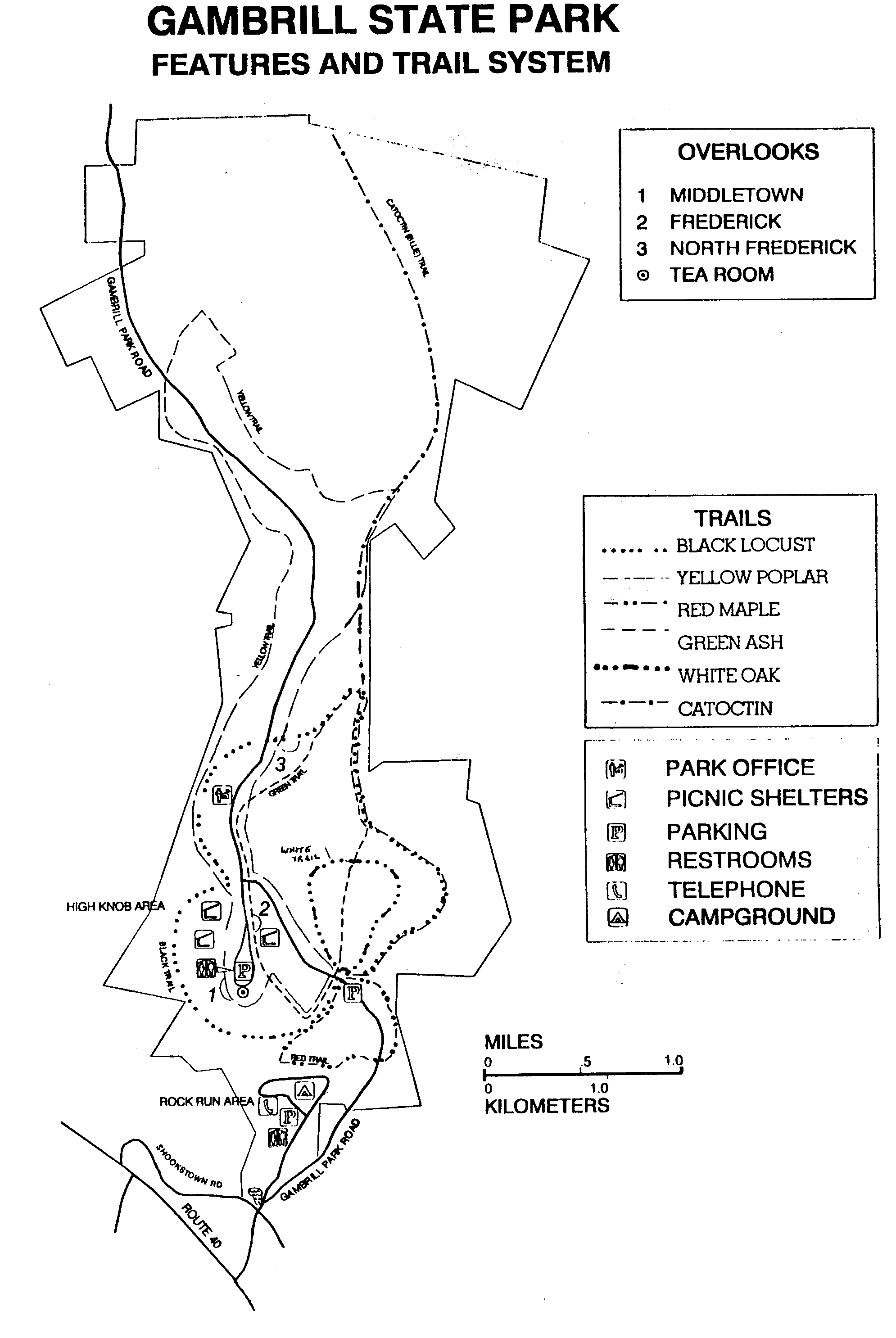 Gambrill State Park Trail System Map