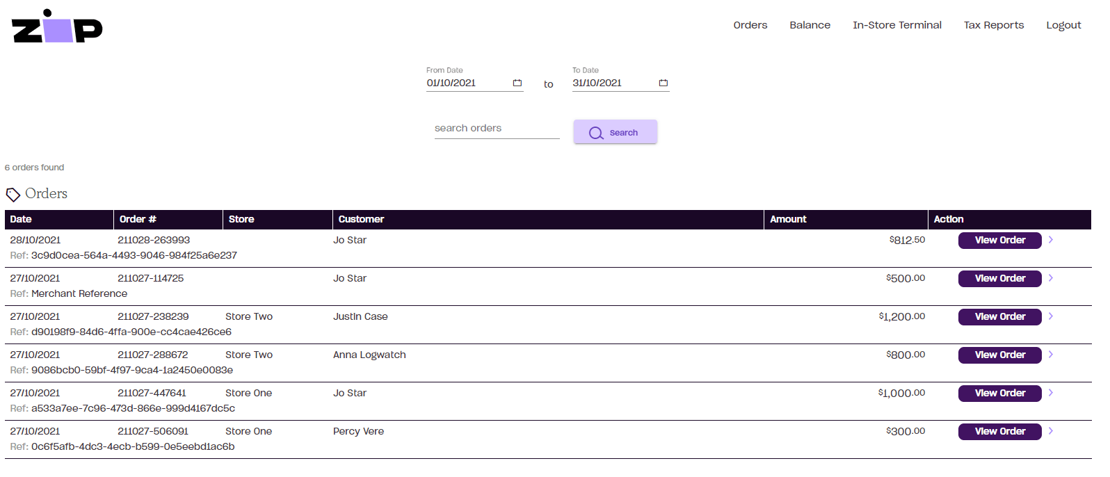 Using the Merchant Portal Zip