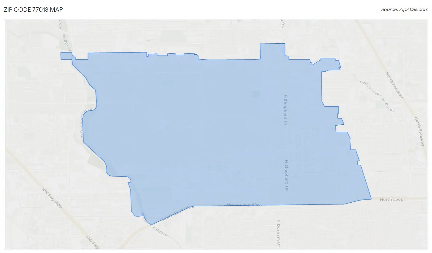 77018 Zip Code Houston, TX 2023 Zip Atlas