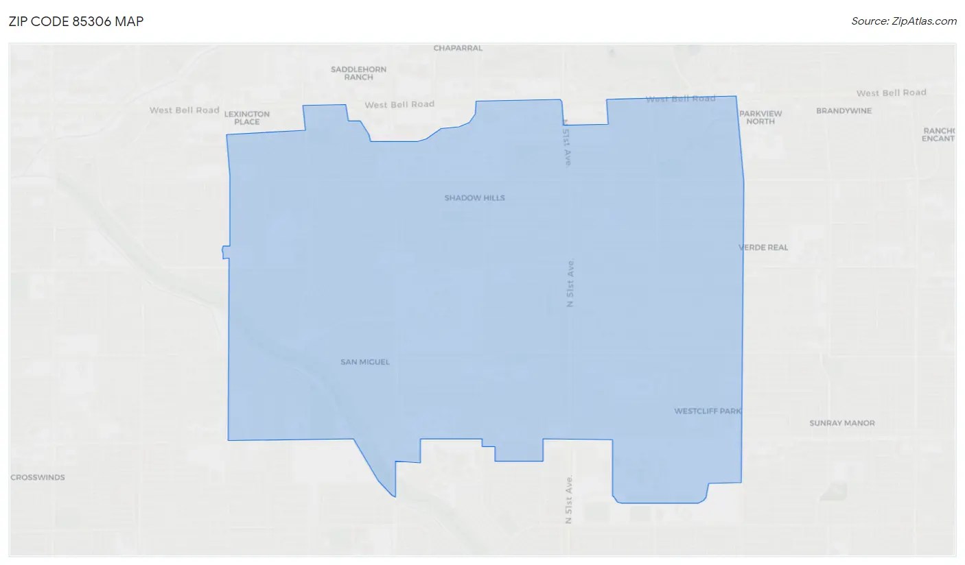 85306 Zip Code Glendale, AZ 2023 Zip Atlas