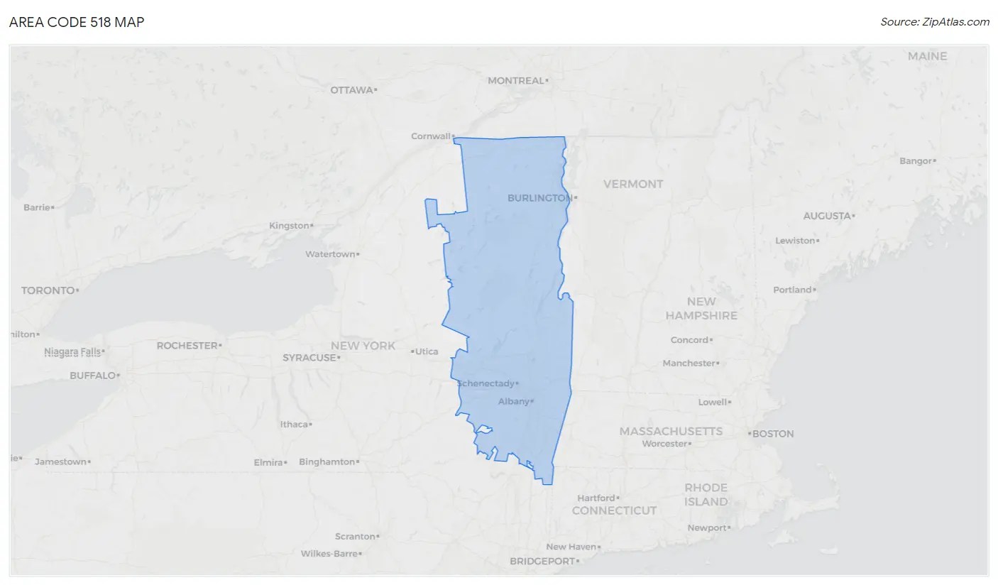 518 Area Code Zip Atlas