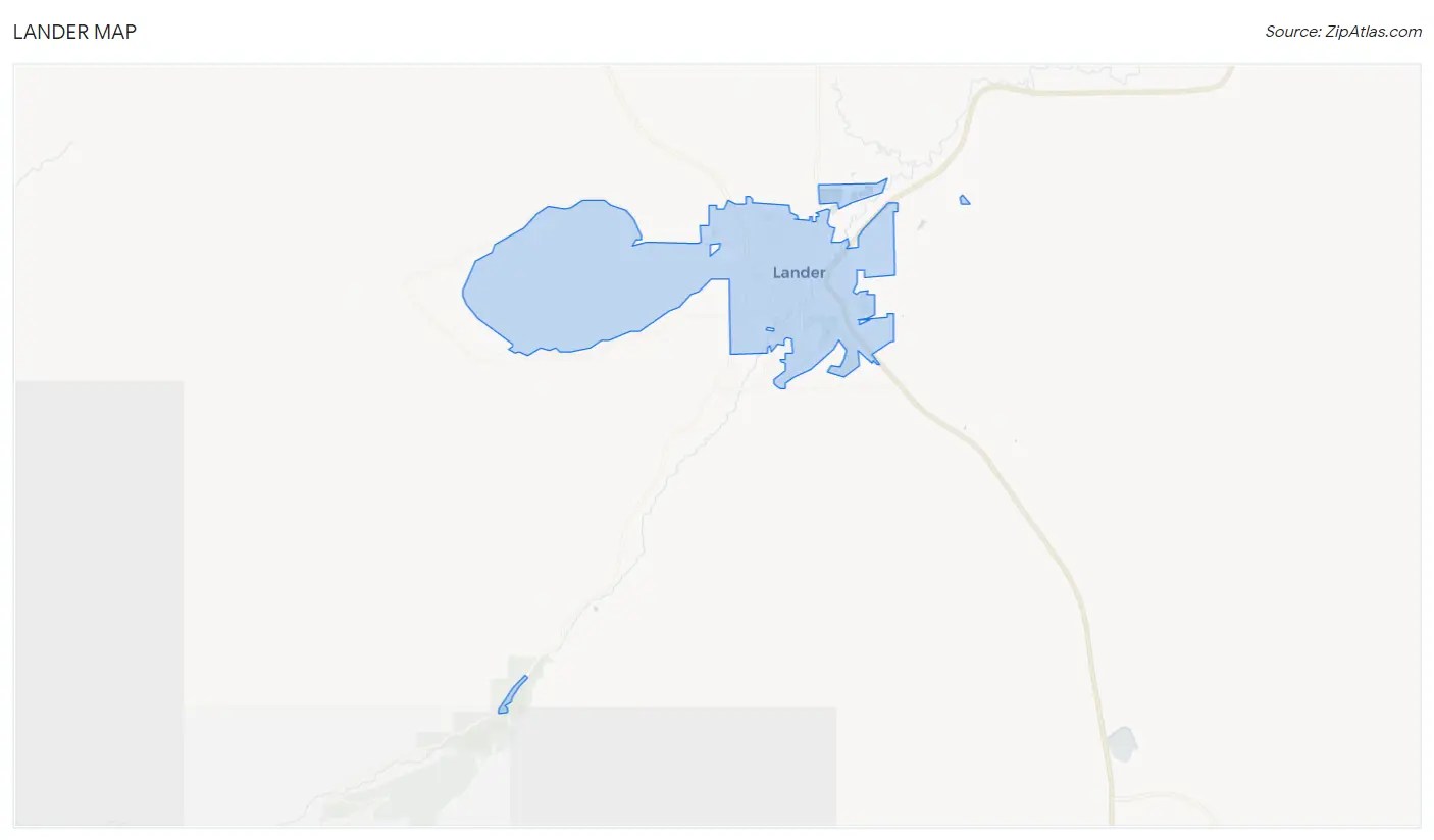 Lander, WY Zip Atlas