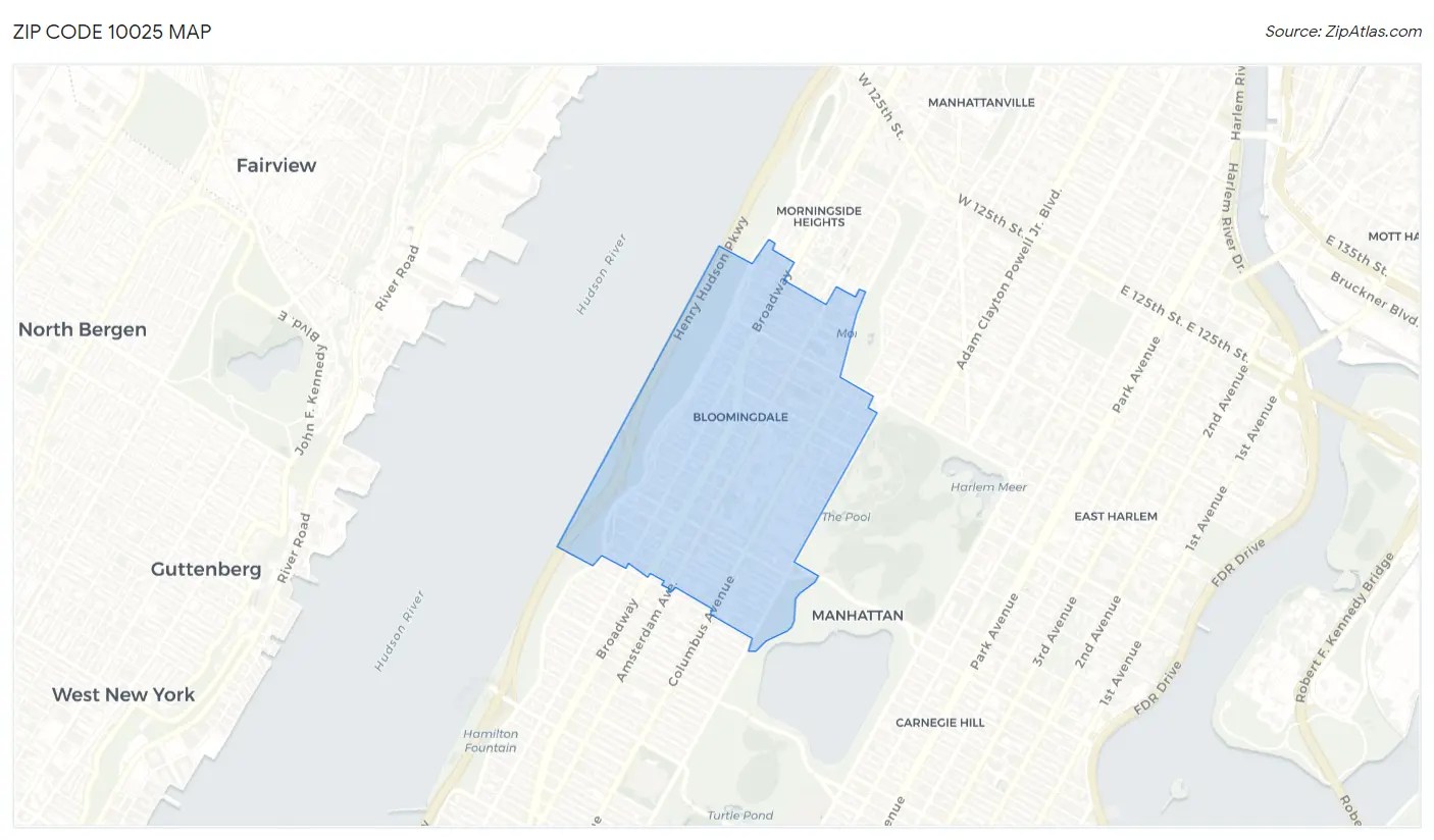 10025 Zip Code Zip Atlas