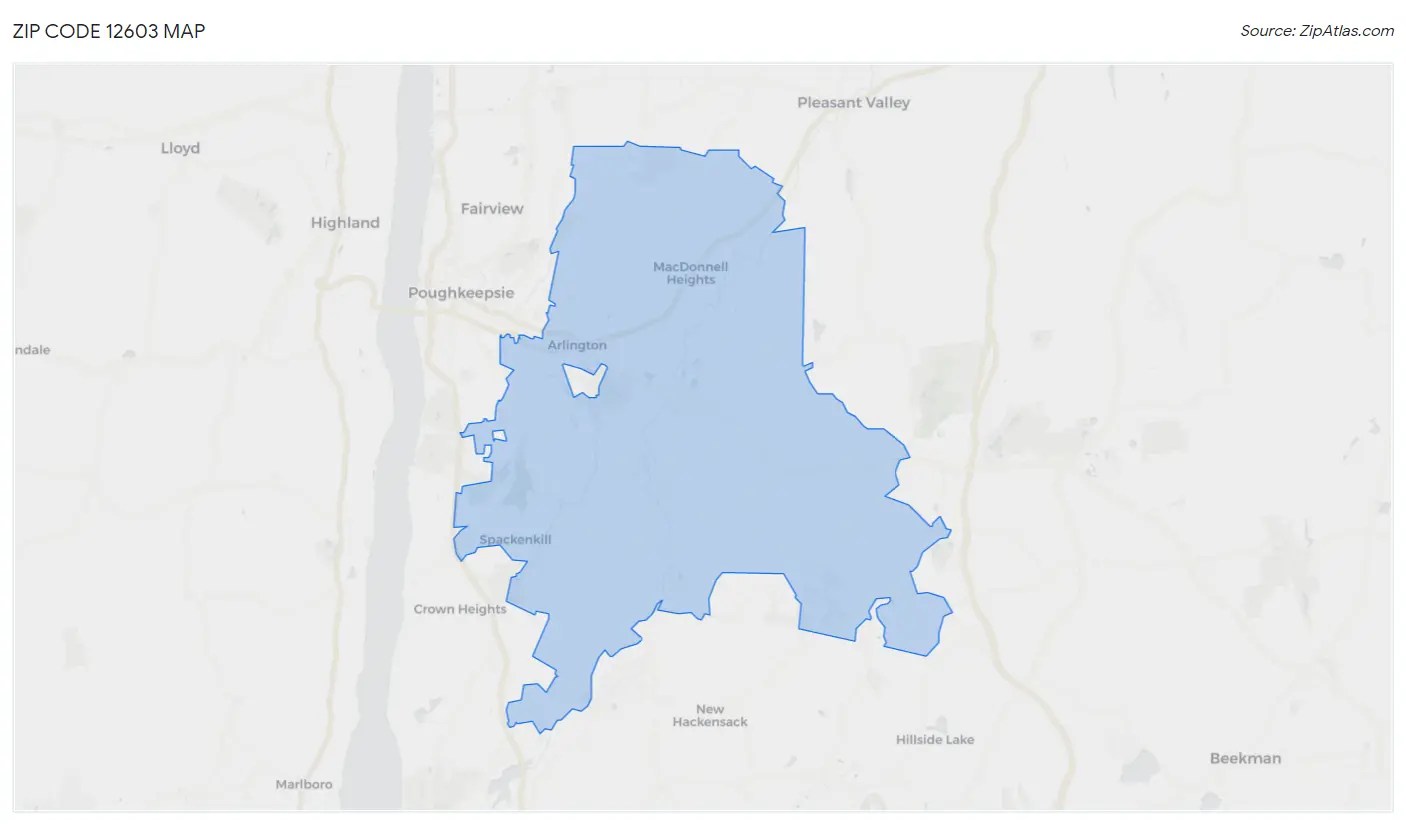 12603 Zip Code Zip Atlas