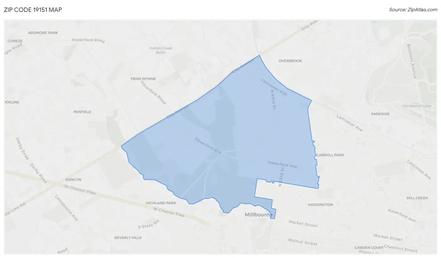 19151 Zip Code Zip Atlas
