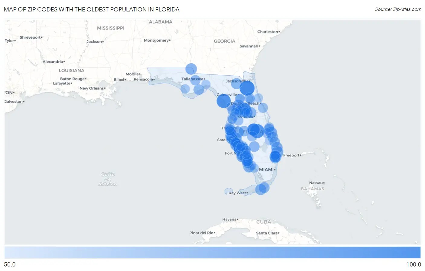 Oldest Population in Florida by Zip Code Zip Atlas
