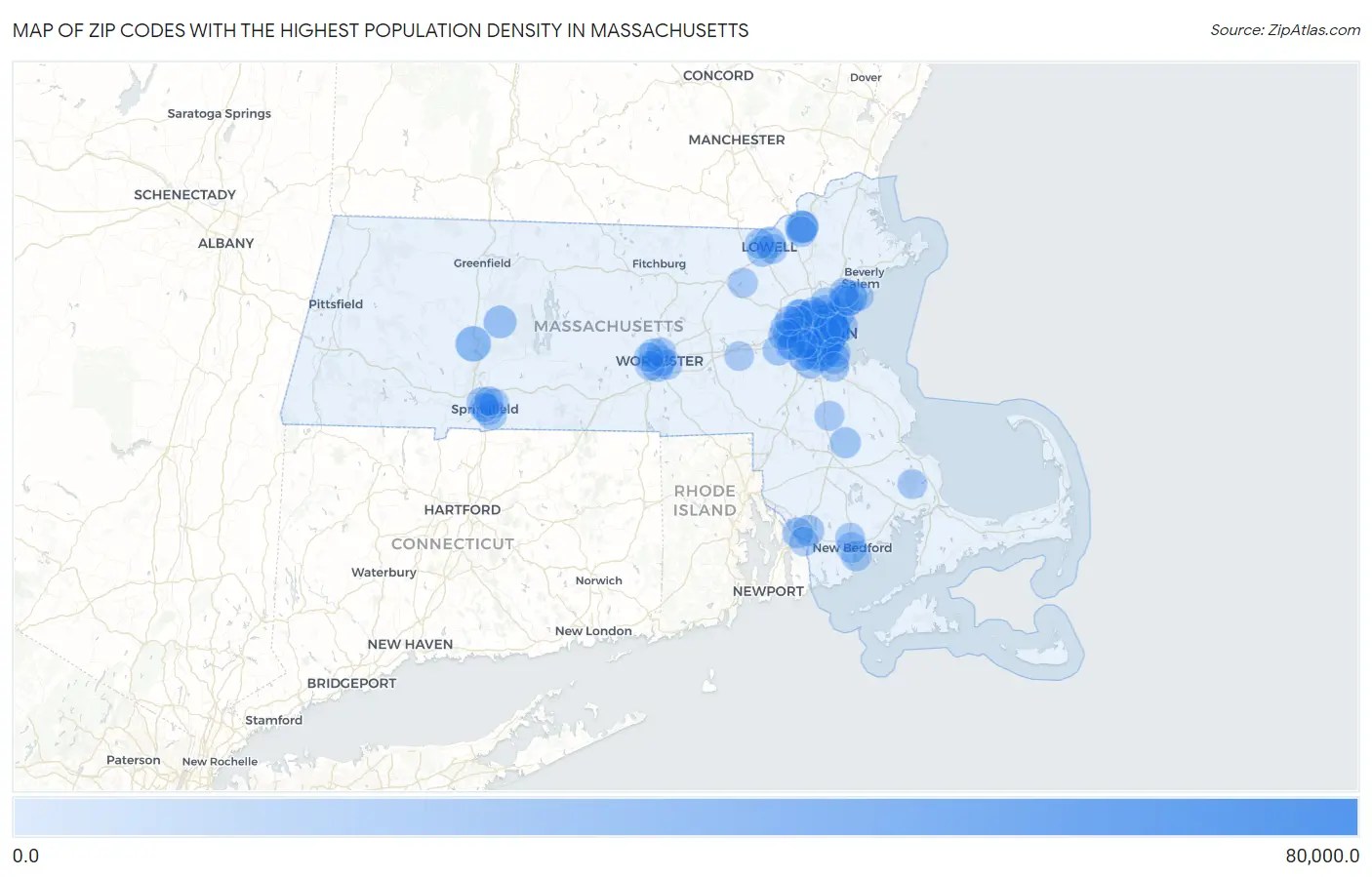 Highest Population Density in Massachusetts by Zip Code Zip Atlas