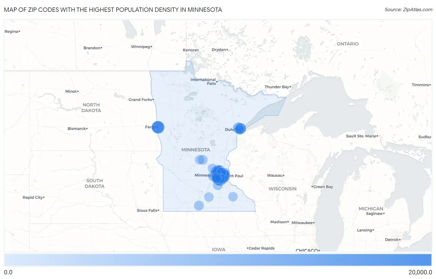 Highest Population Density in Minnesota by Zip Code Zip Atlas