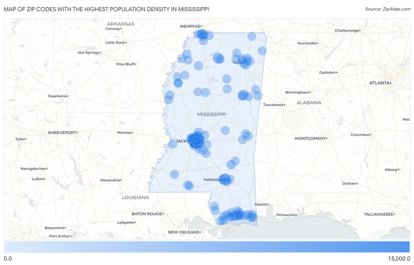Highest Population Density in Mississippi by Zip Code Zip Atlas
