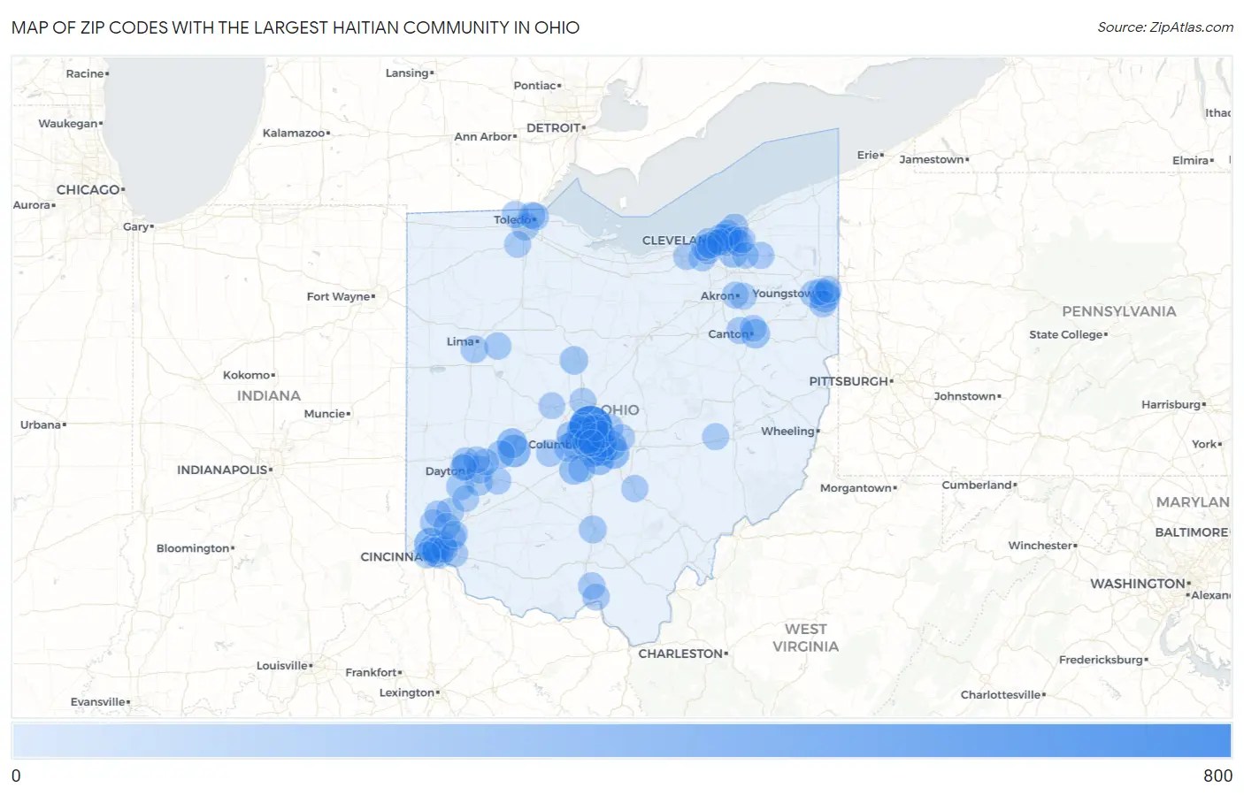 Largest Haitian Community in Ohio by Zip Code in 2024 Zip Atlas