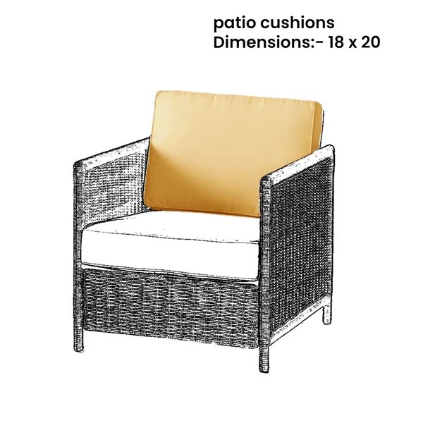 18 x 20 Patio Cushions ZIPCushions