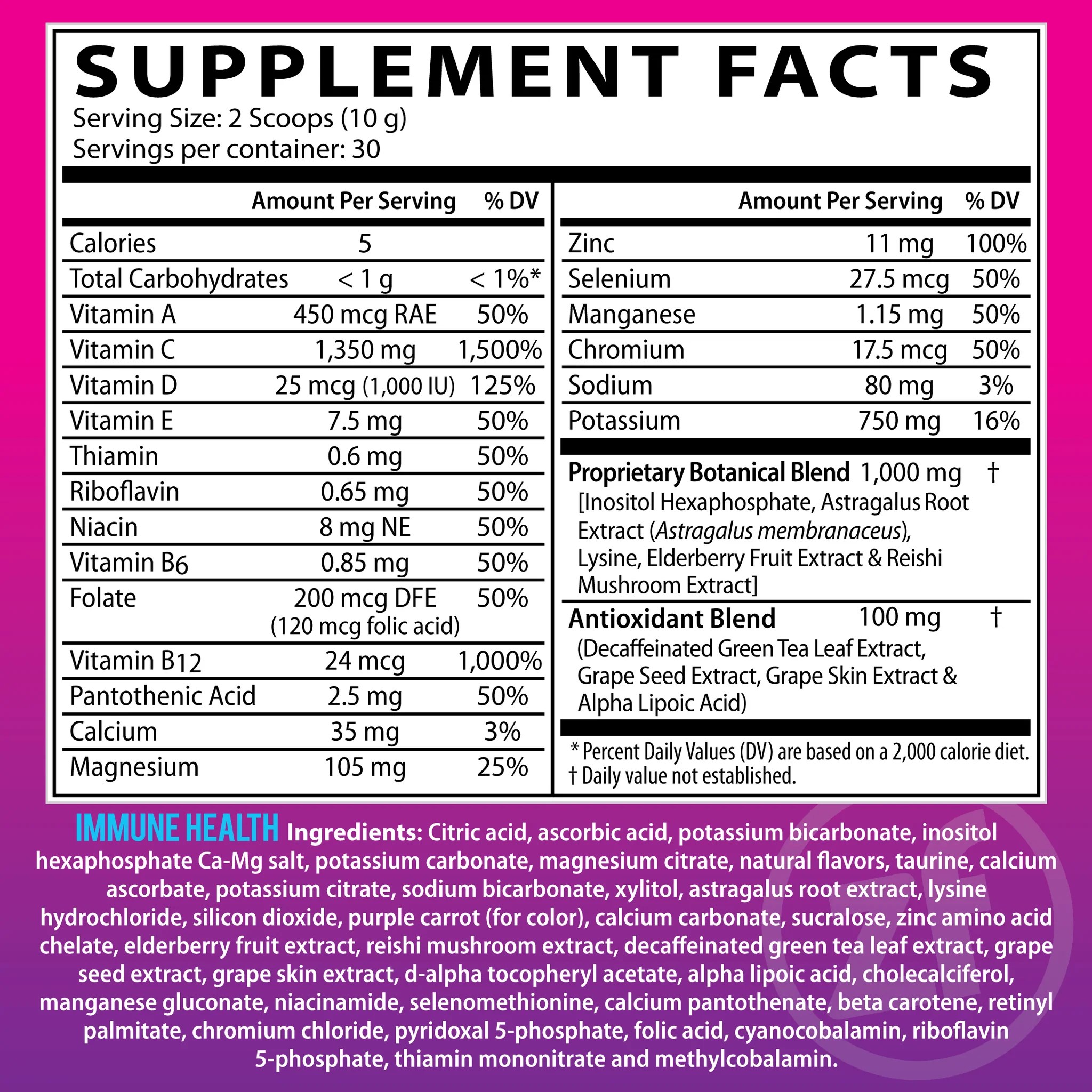 Zipfizz Immune Health Berry Flavor Zipfizz Corp