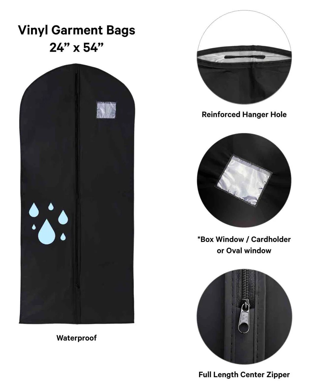 Vinyl Garment Bag 24" x 54"