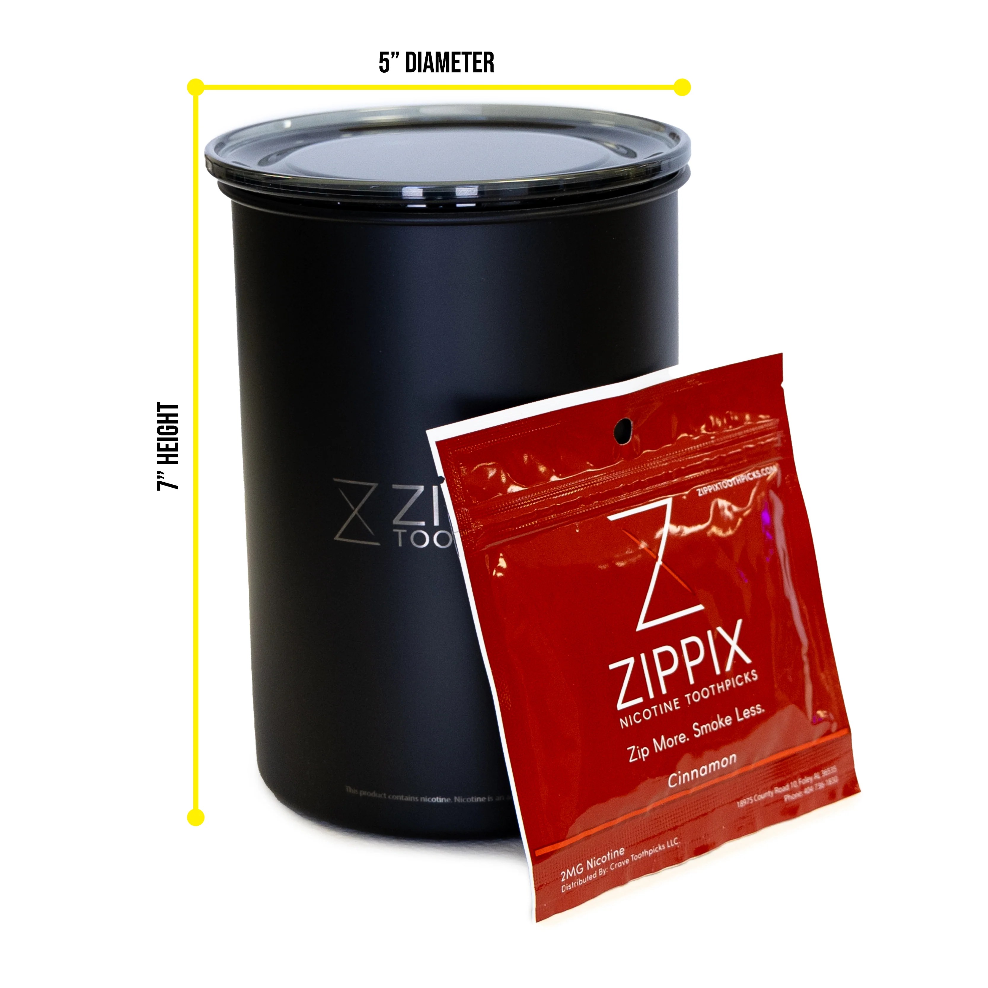 Zippix Storage Canister Zippix Nicotine Toothpicks