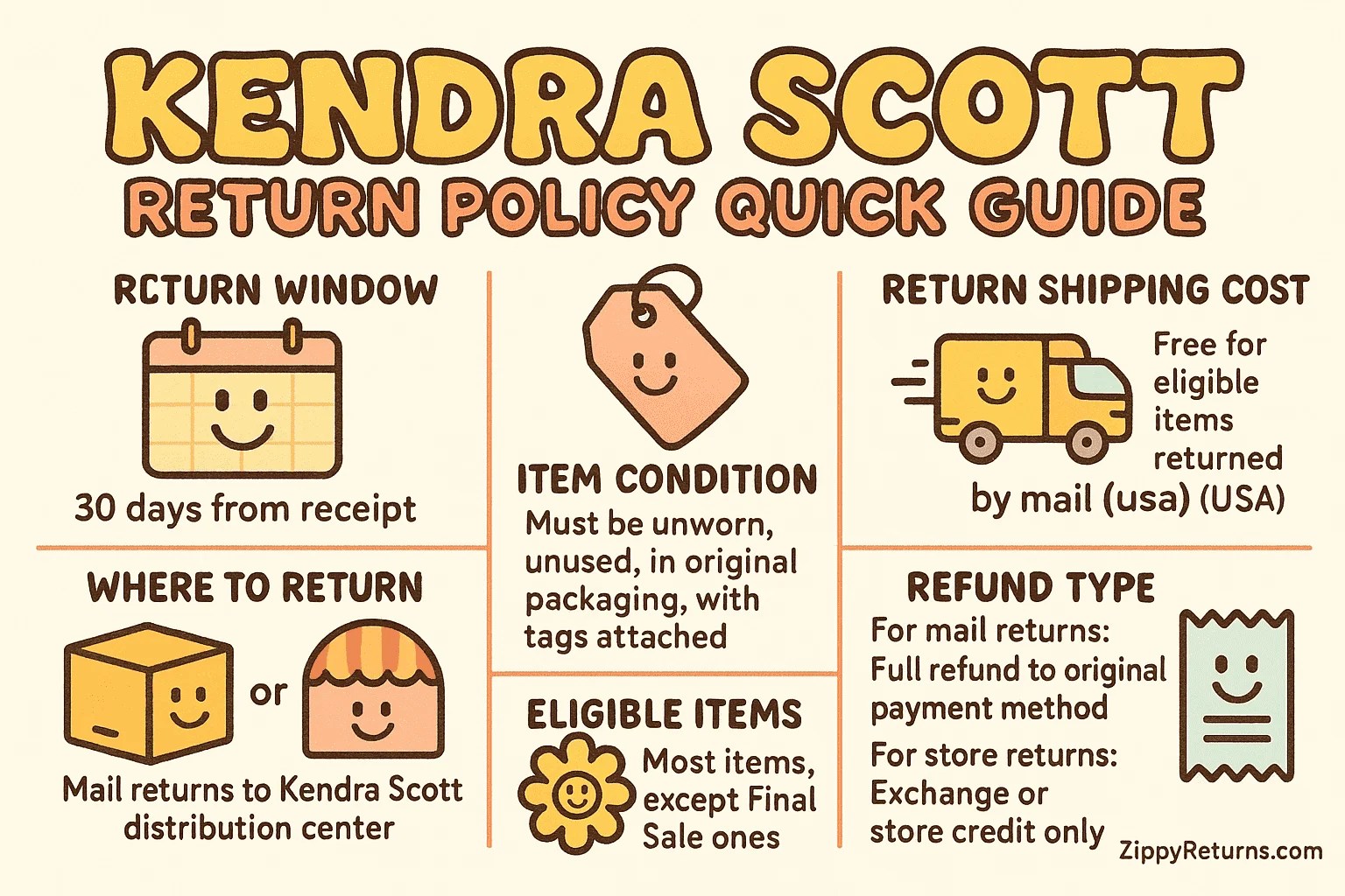 Kendra Scott Return Policy Everything You Need to Know Zippy Returns
