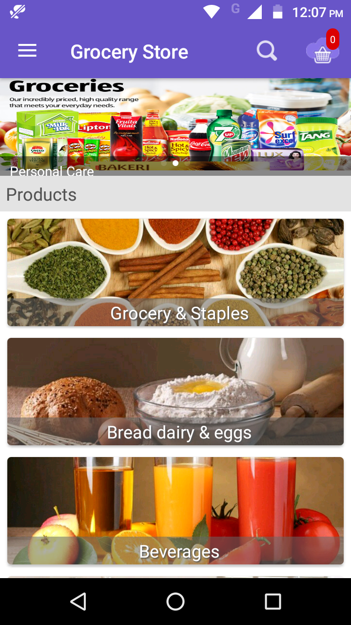 Grocery Store Android App