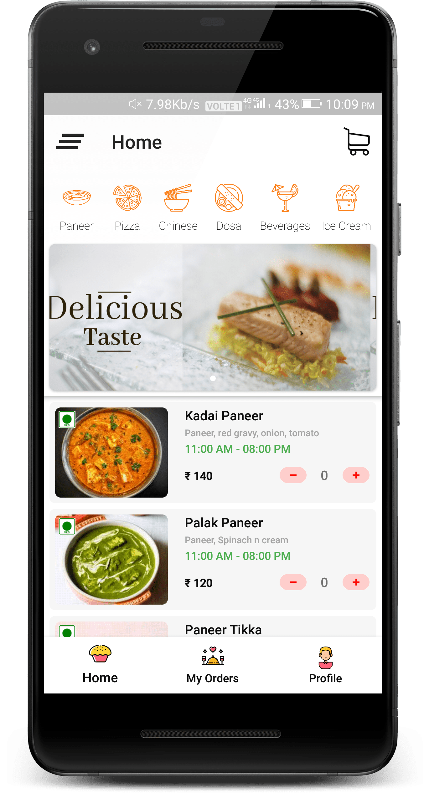 food cart is a food delivery android application it helps you to find
