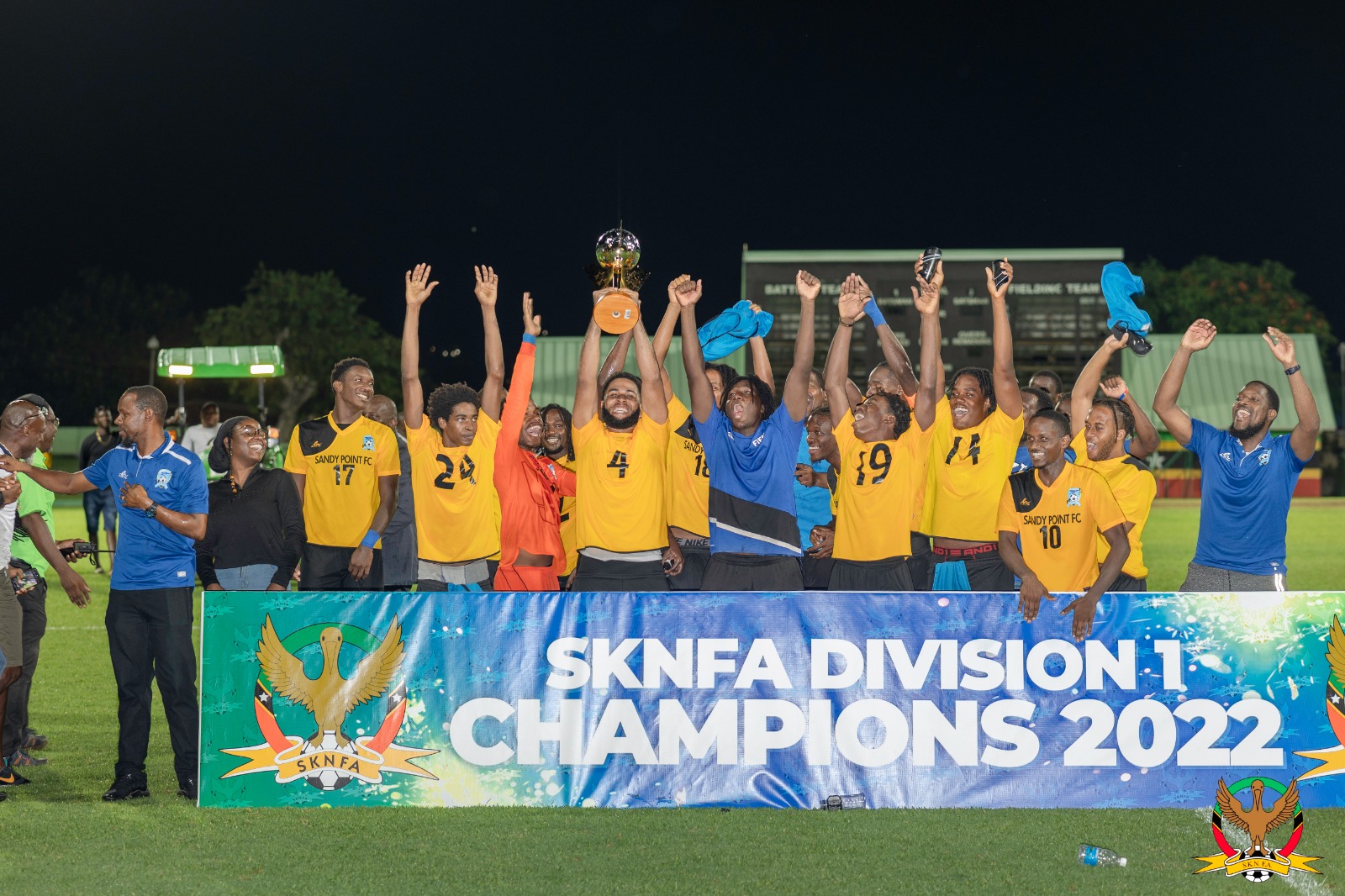 Sandy Point FC Wins Division 1 Championship ZIZ Broadcasting Corporation