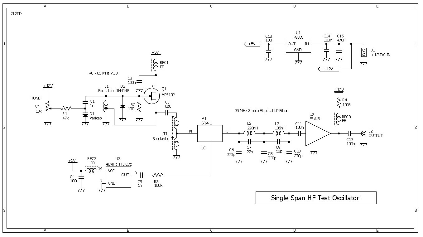 ZL2PD Single Span HF Test Oscillator