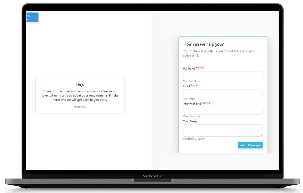 Universal Contact Form For Lead Generation