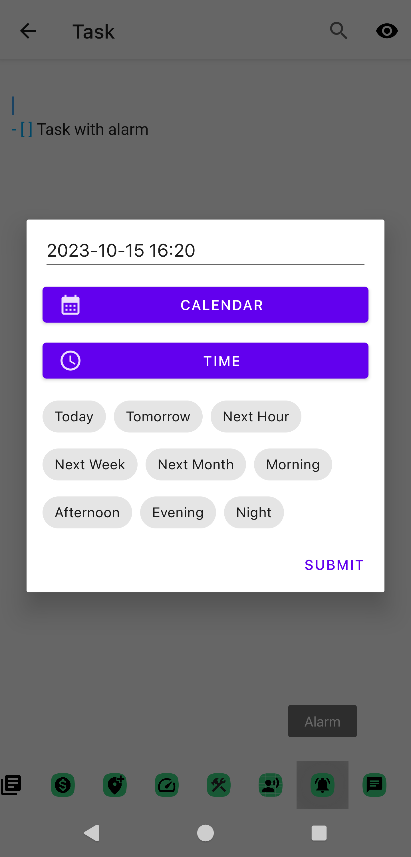 Alarm Plugin Zettel Notes Documentation