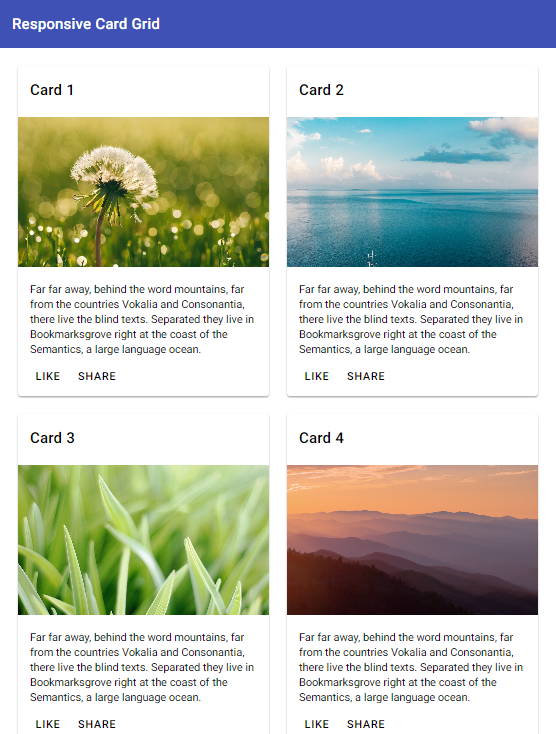Create a responsive card grid in Angular with CSS (2023 edition