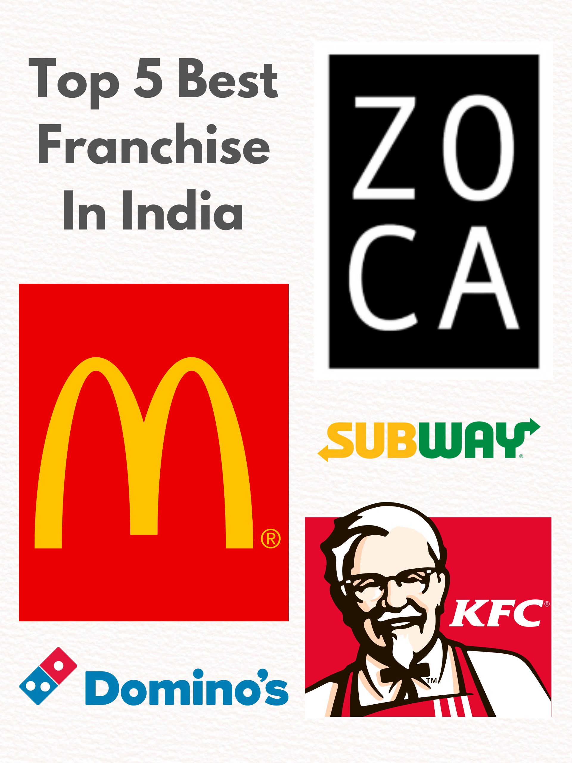 ZOCA Top 5 Best Food Franchises in India