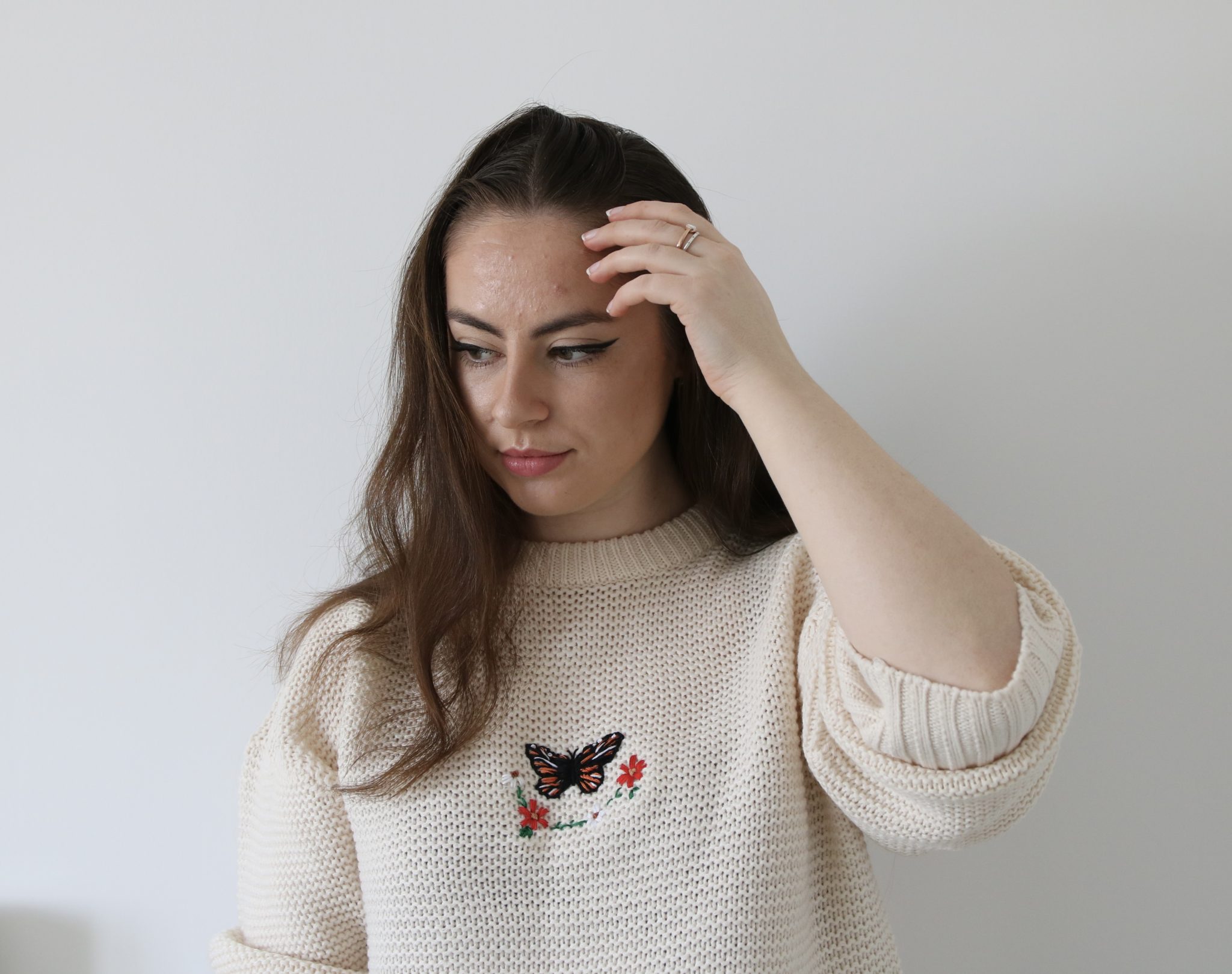 Remember My Name Embroidered Butterfly Jumper