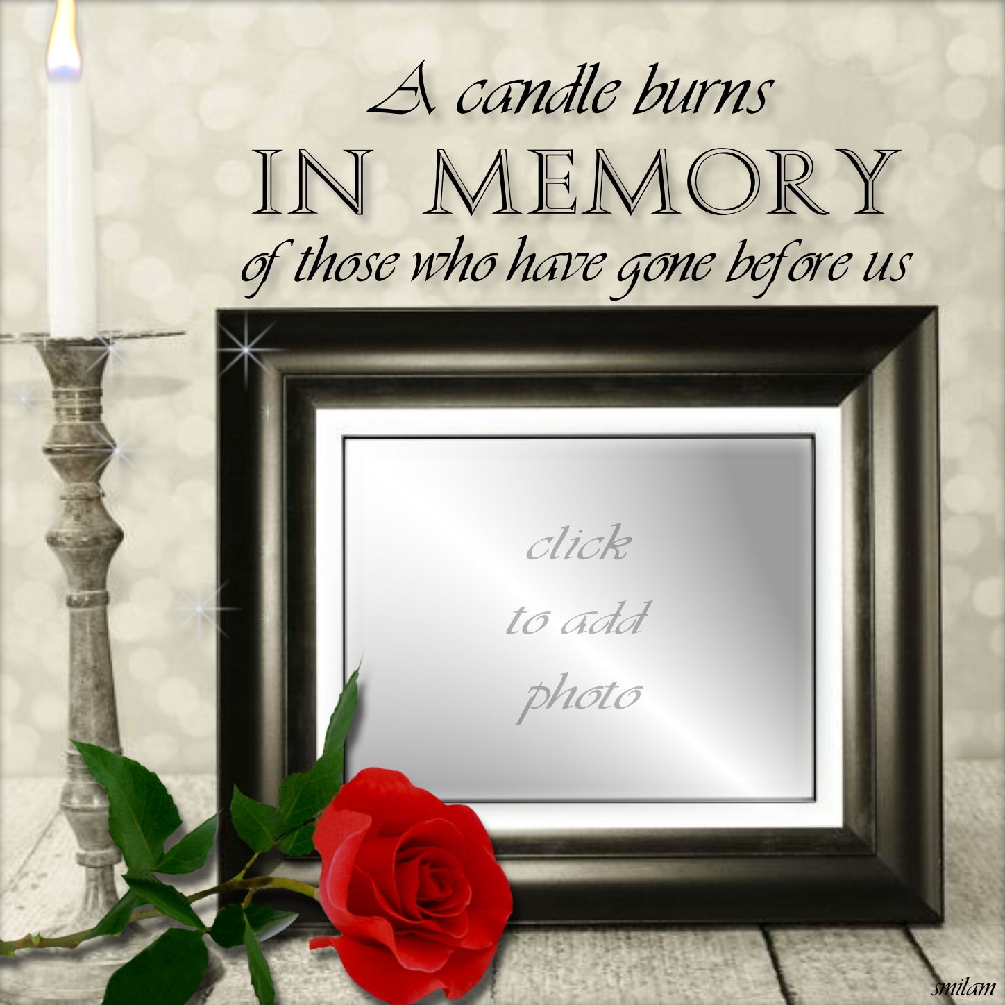 smilam's In Memory Of... Frames In Memory Of A candle burns in