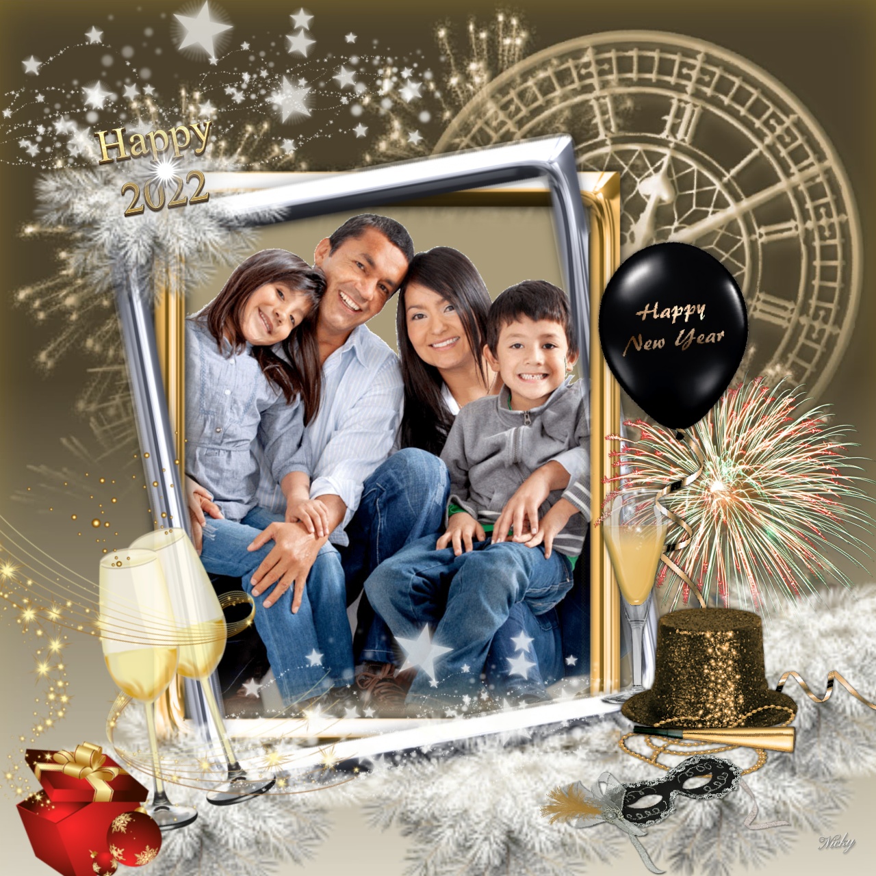 NICKY47's New Year's Eve Frames Happy New Year 2022 Happy New Year