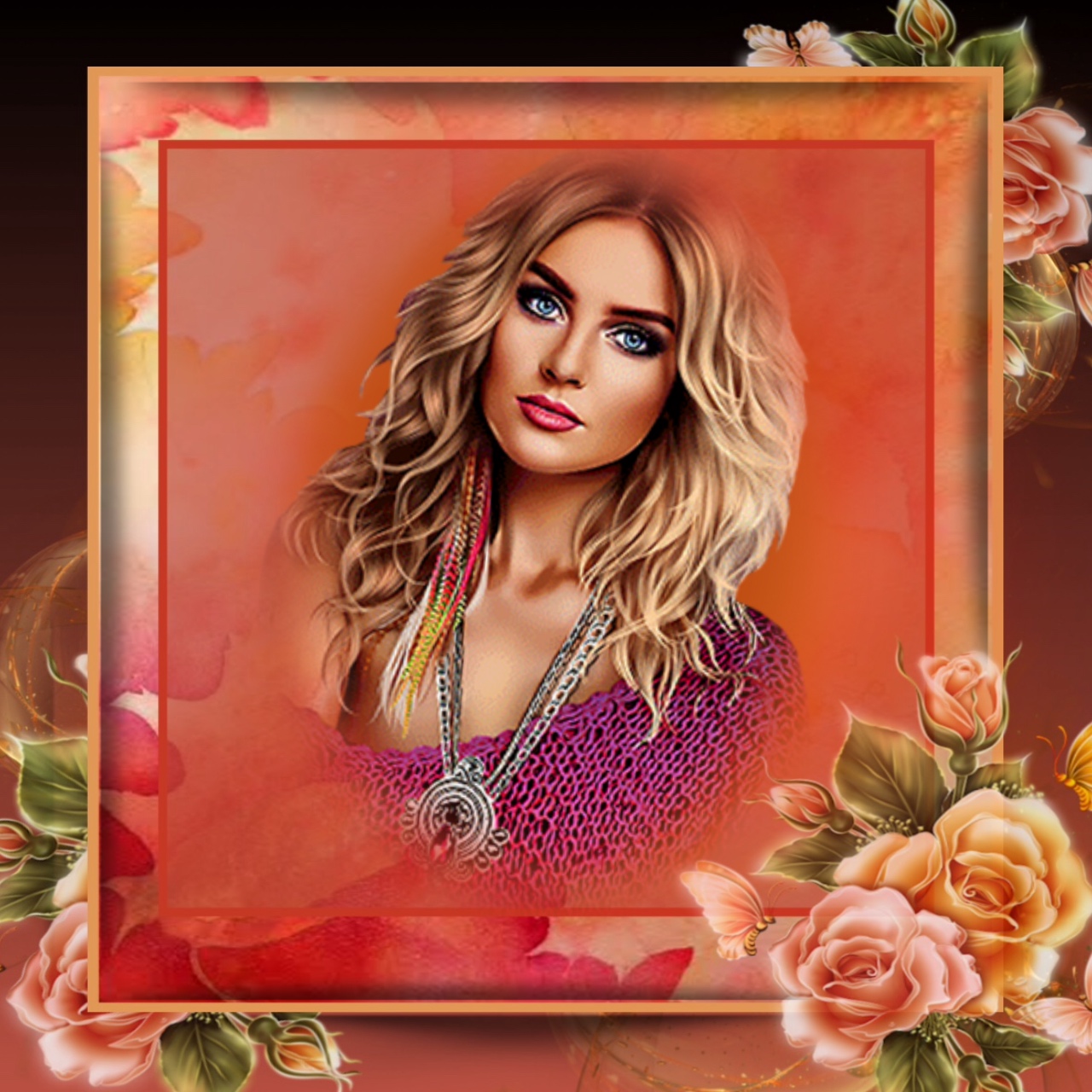 Wienie Coppen's Photos Abstracts Art beautiful frame orange