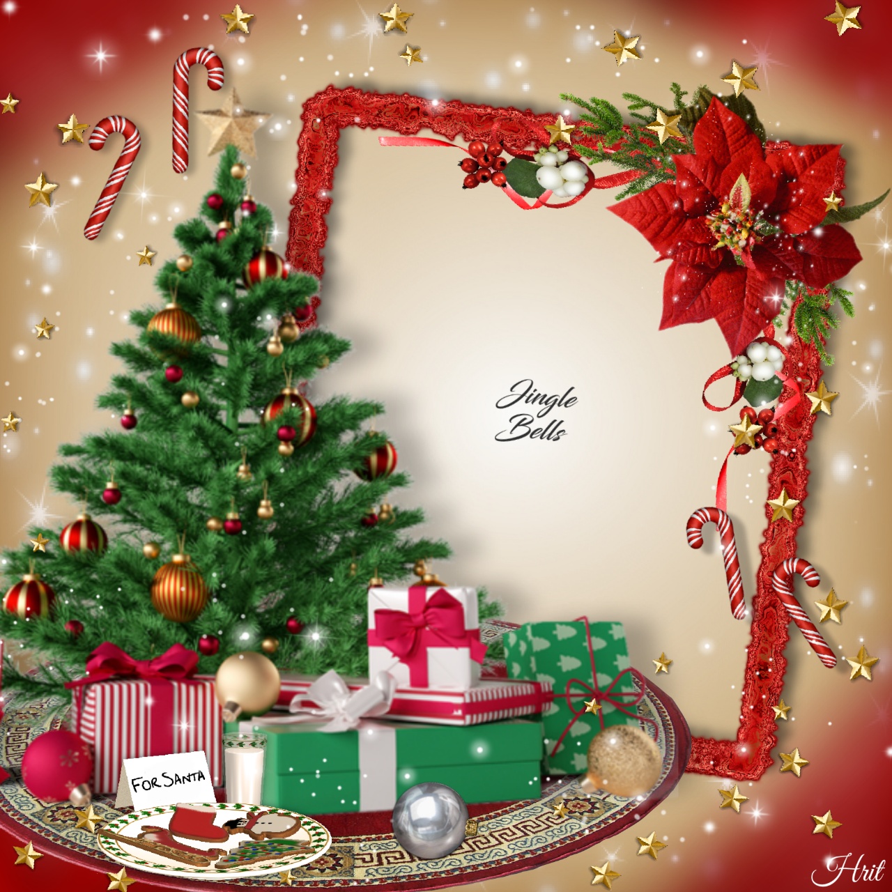 hrit's Christmas Frames 2020 Jingle Bells Hrit christmas happy