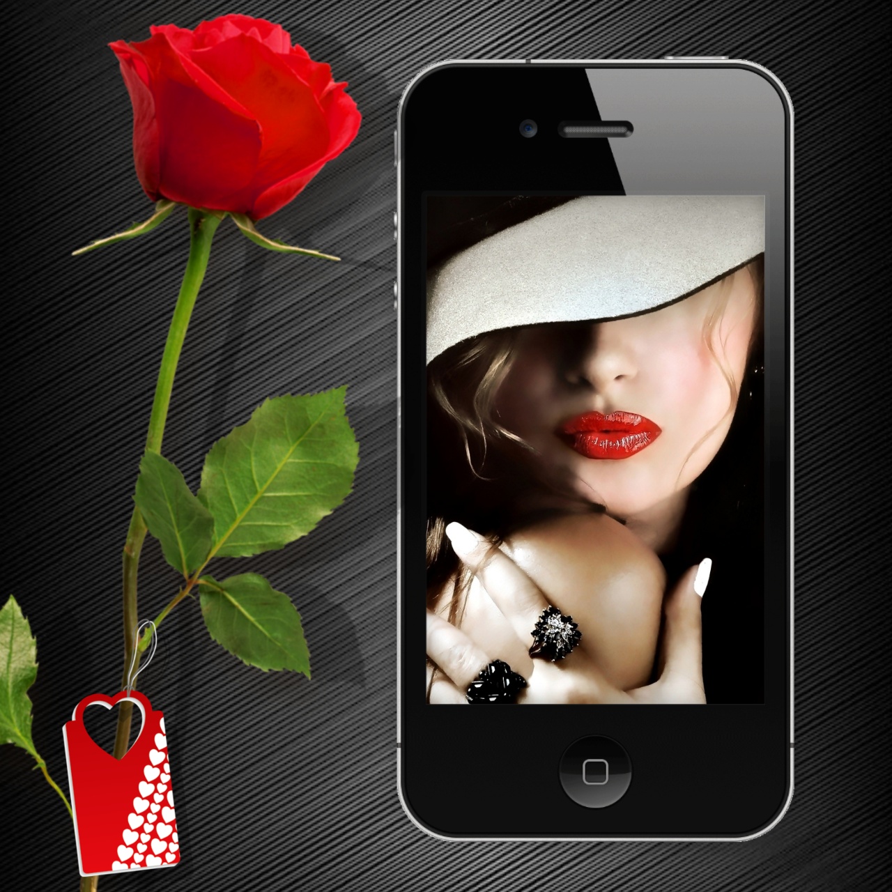 Jezebel64's Electronics 📱 Cell Phone Red Rose Good Night Good Evening