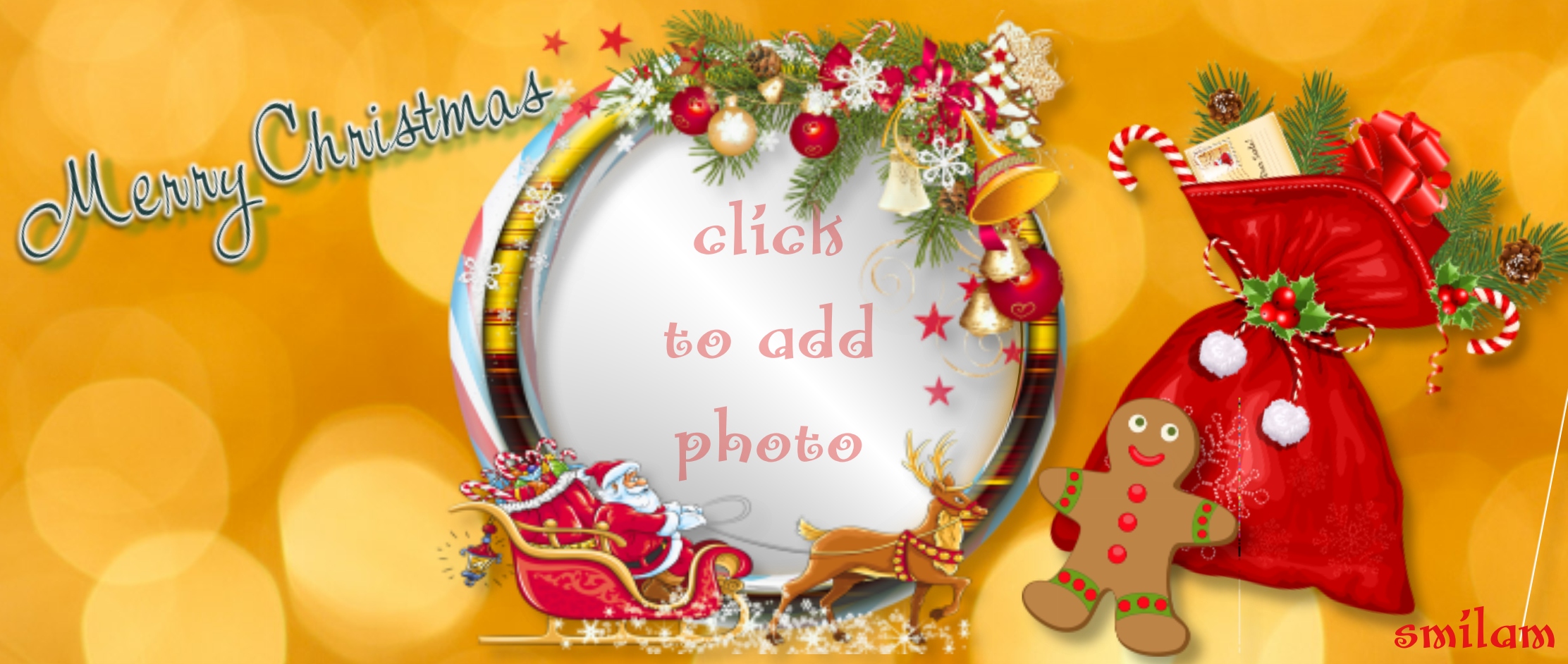 smilam's Christmas Frames 2017 Merry Christmas, facebook cover
