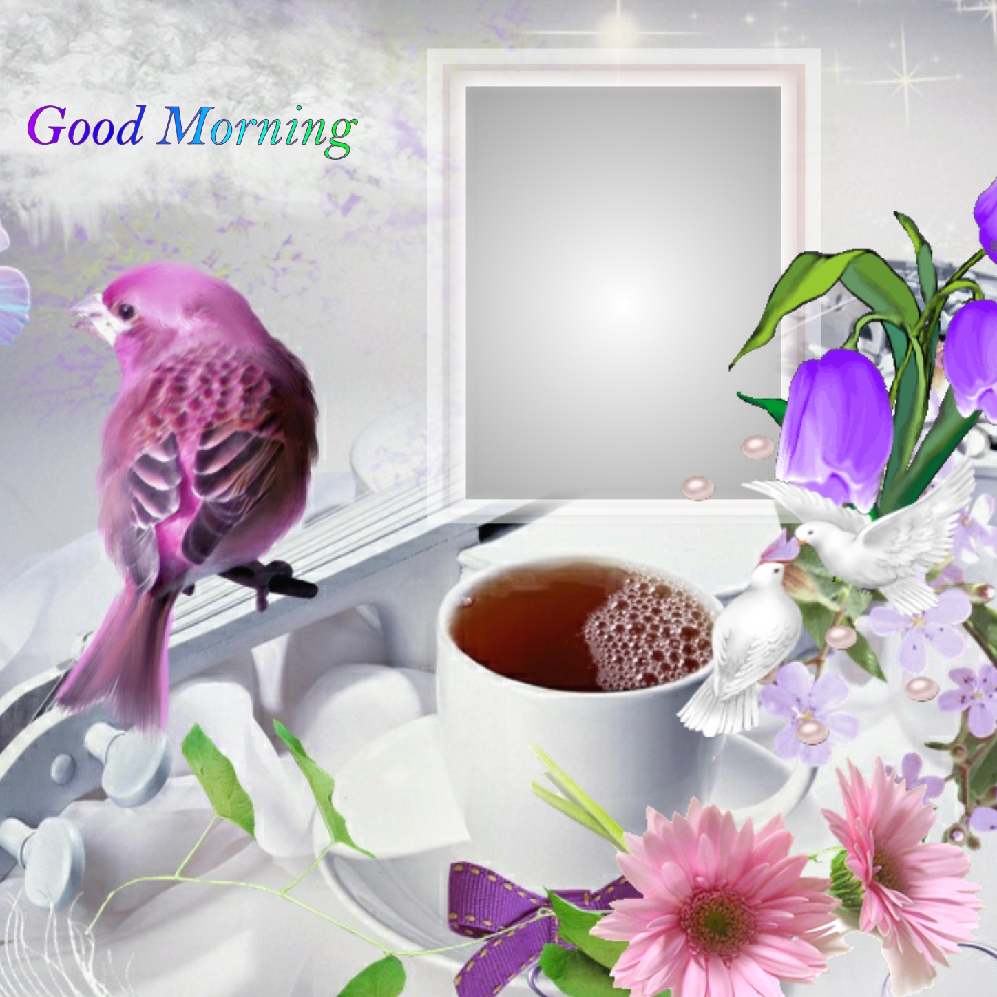 Emily50's Good Morning and Good Evening Frames beautifulbirdgood