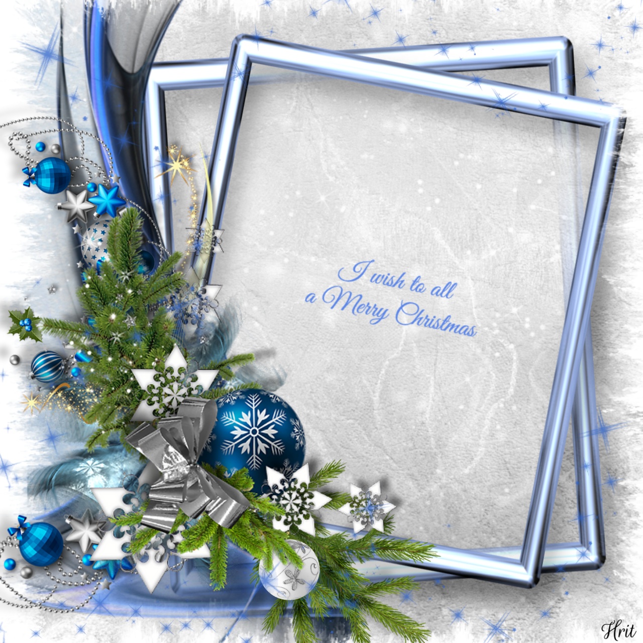 hrit's Christmas Frames 2021 I wish to all a Merry Christmas Hrit