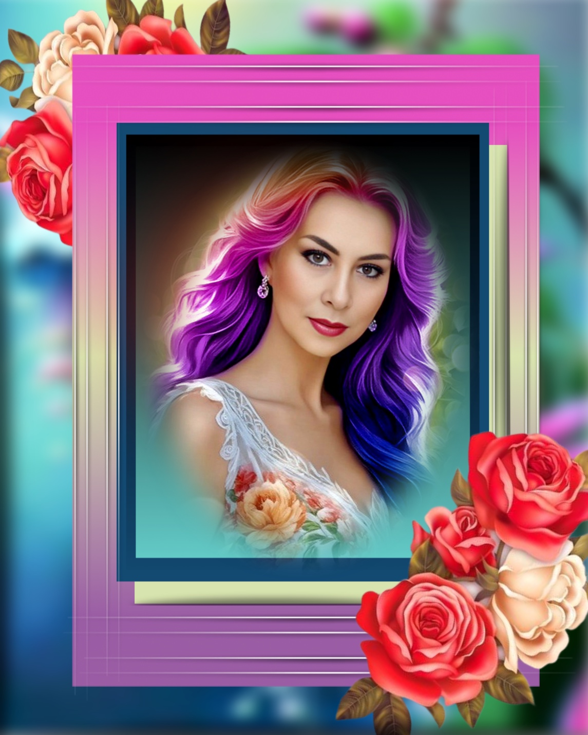 Wienie Coppen's Butterflies,Flowers,Months beautiful frame portrait