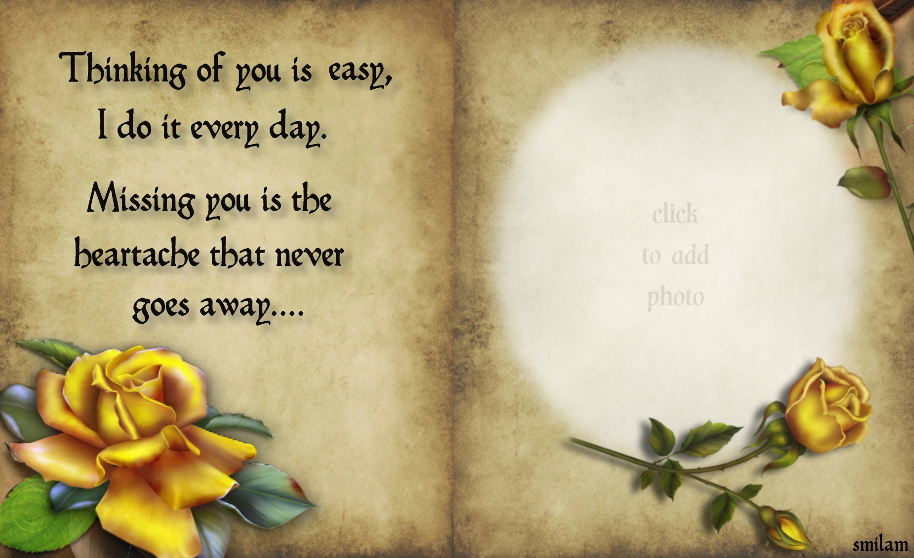 smilam's Missing You Frames Missing You Missing You Thinking of