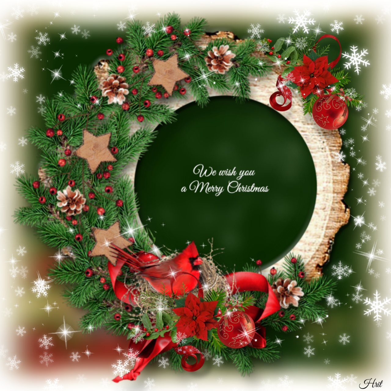 hrit's Christmas Frames 2021 We wish you a Merry Christmas Hrit