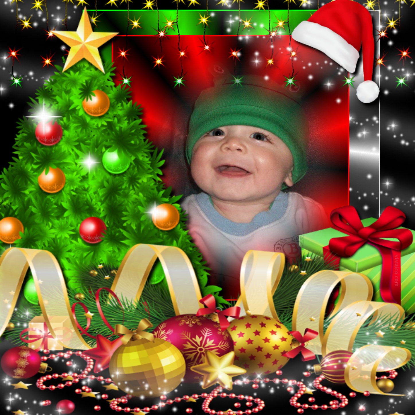 Queenie's Christma Frames 2014 December Christmas frame *9