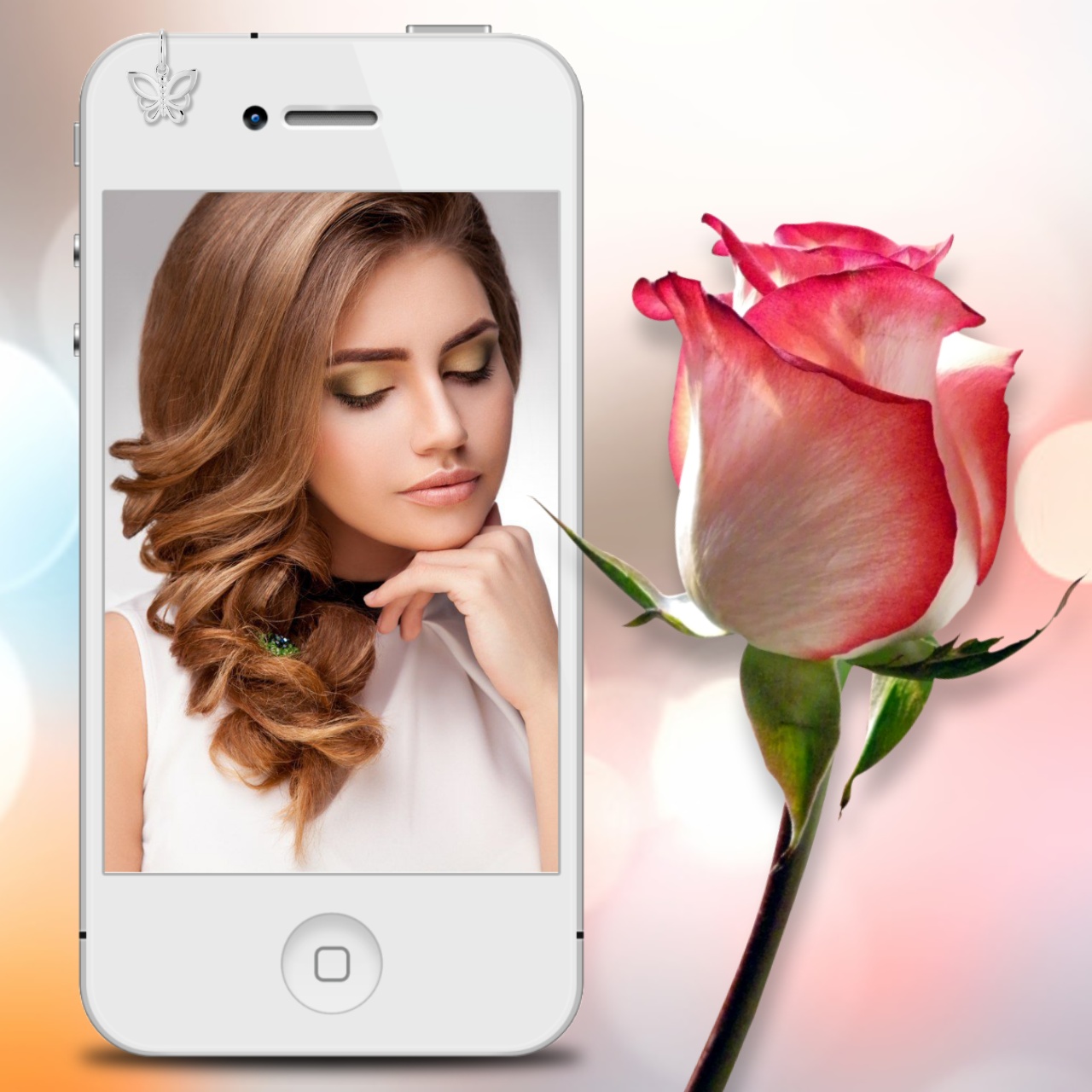 Jezebel64's Electronics 📱 Cell Phone Red Rose Portrait Have A Great