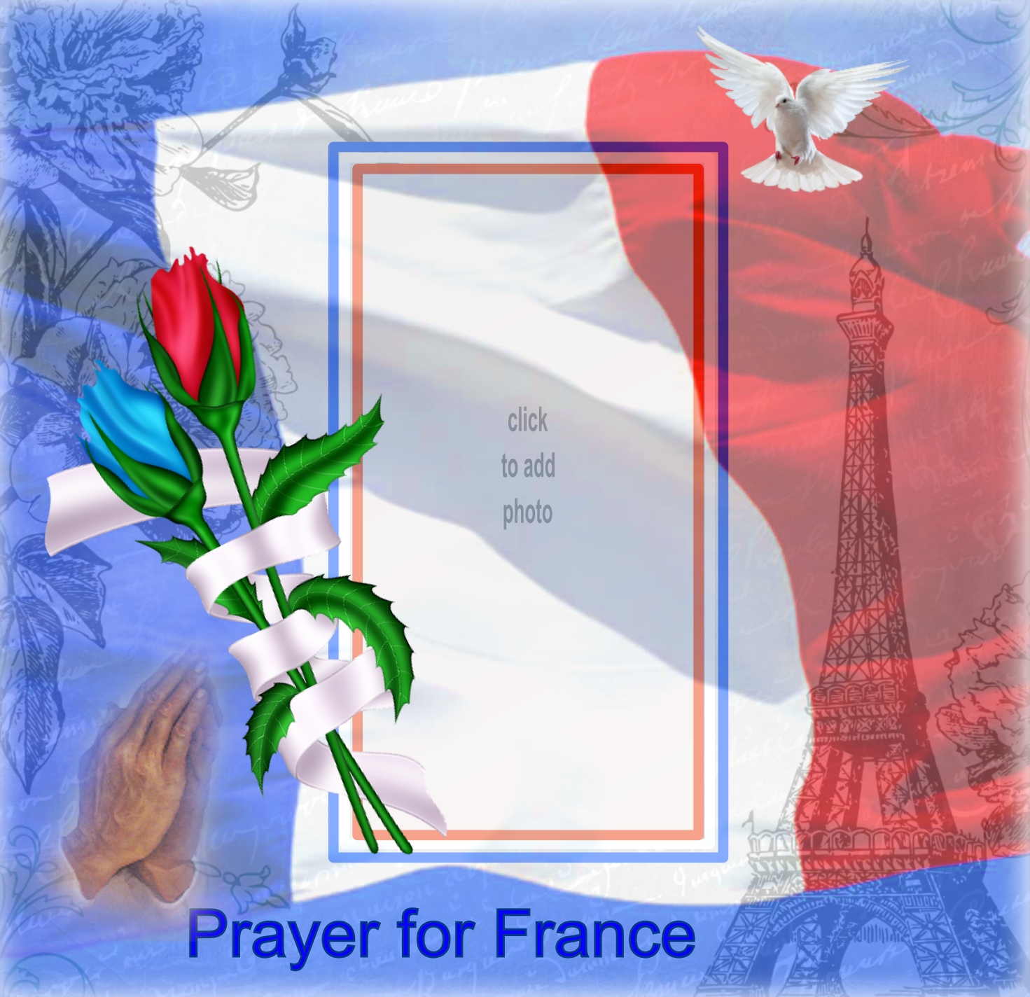 Sinnlich's In Memory Of... Frames Black Prayer for France Sinnlich