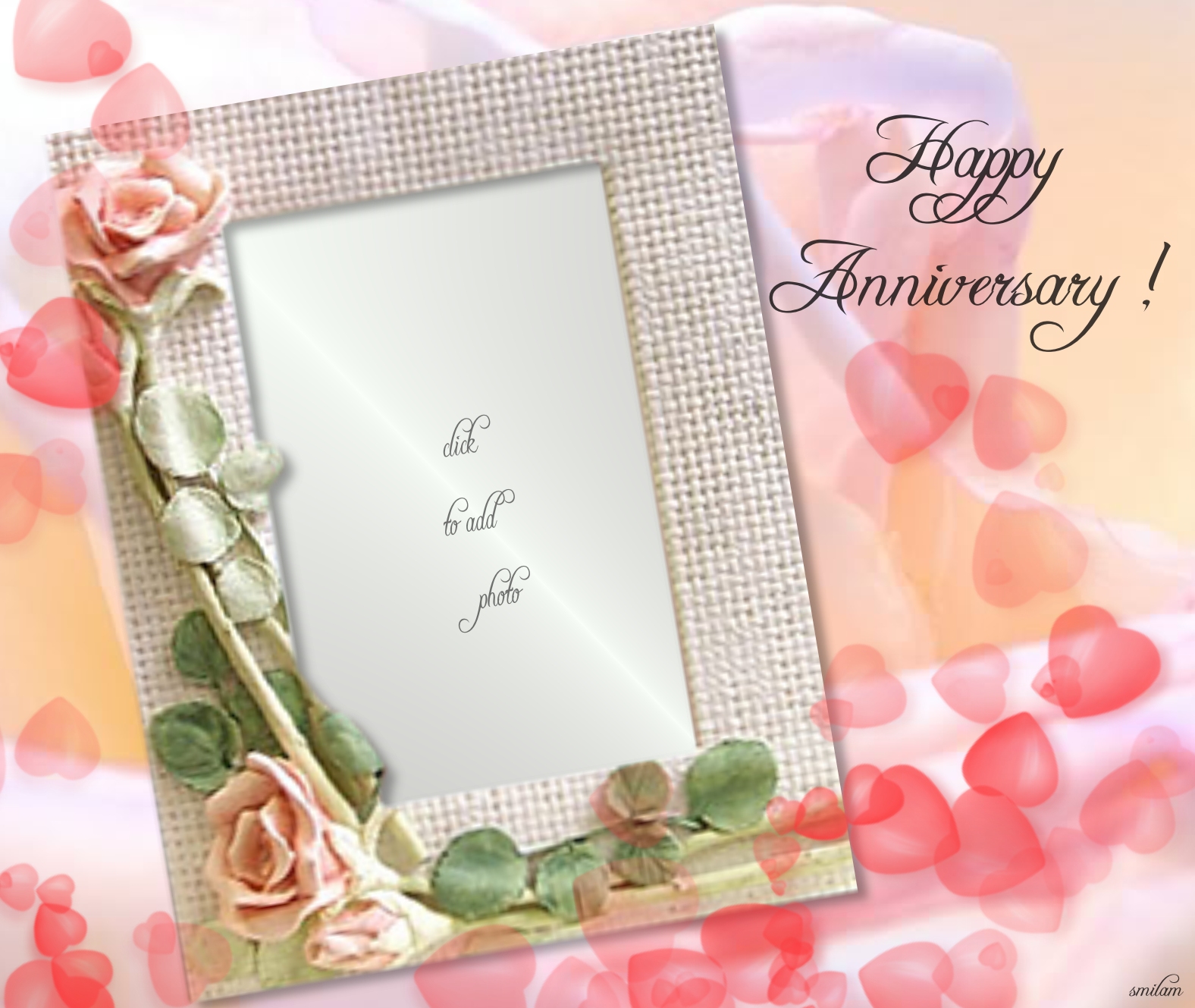 smilam's I Love You Frames I LOVE YOU Frame Hearts and Roses Happy