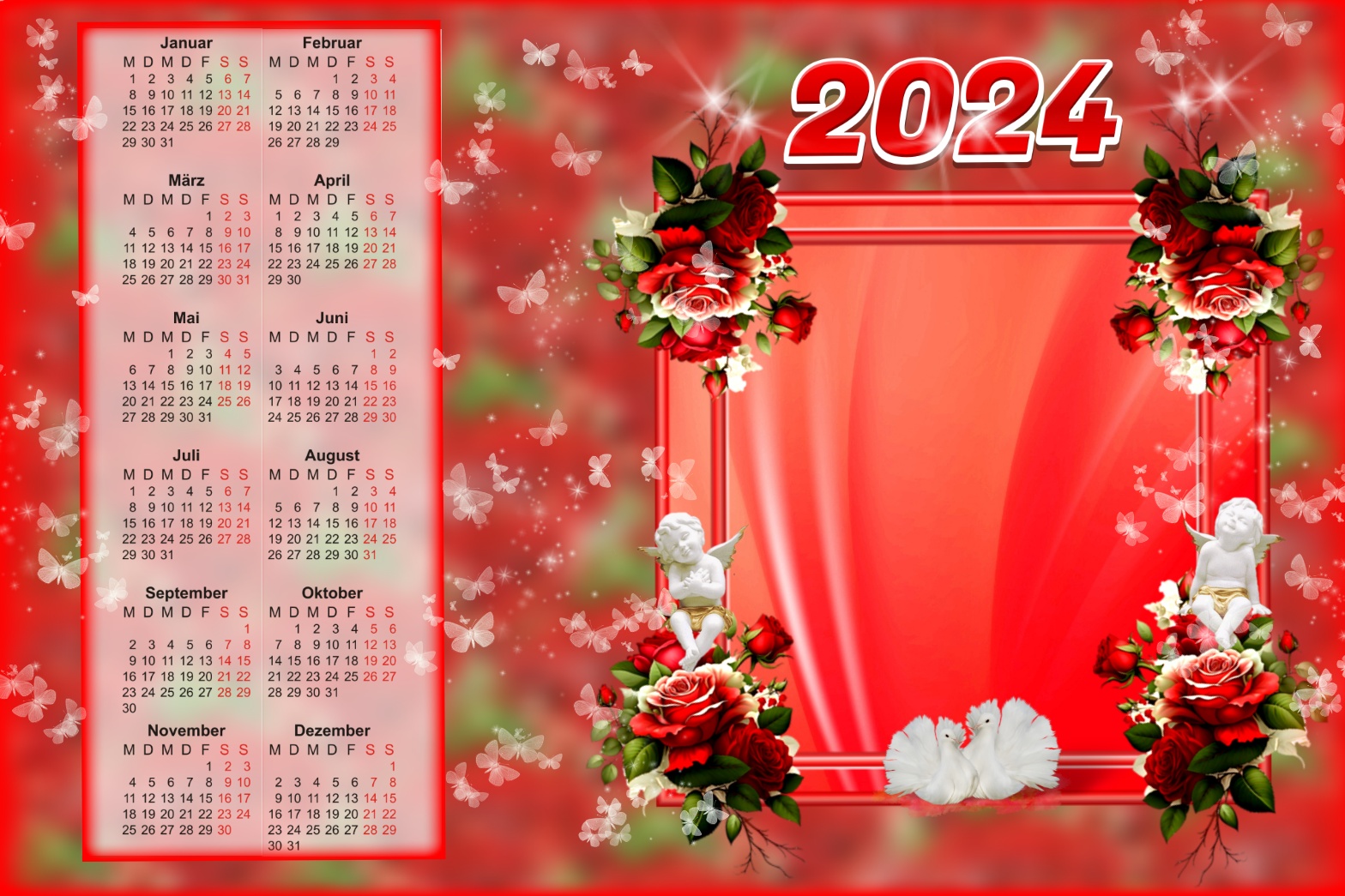 Sinnlich's Calendar Frames 2024 2024 Gold Angel Sinnlich