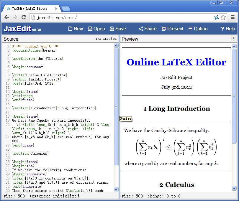 JaxEdit Online Editor